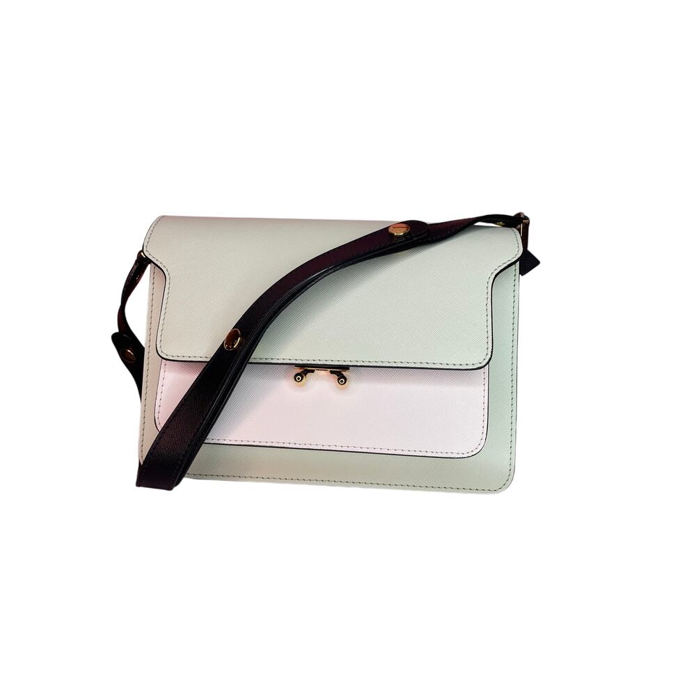 Marni Trunk Bag Tri-Color Saffiano Leather NWT